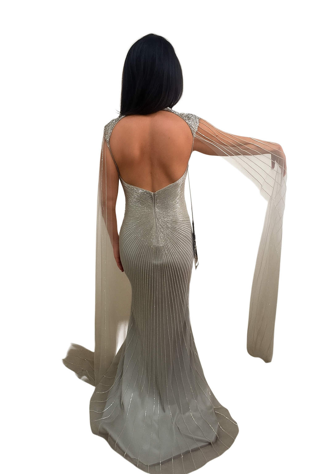 Silver Glide Tulle Mermaid