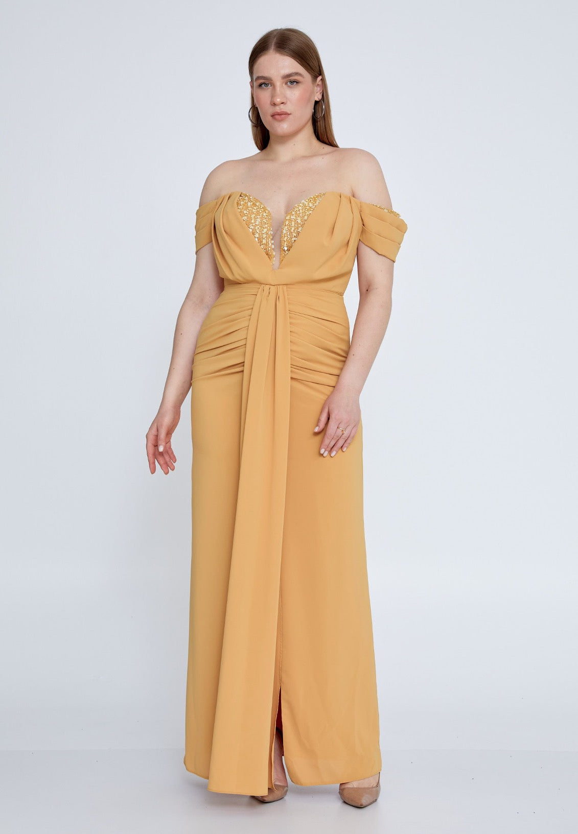 Off Shoulder Maxi Viscose