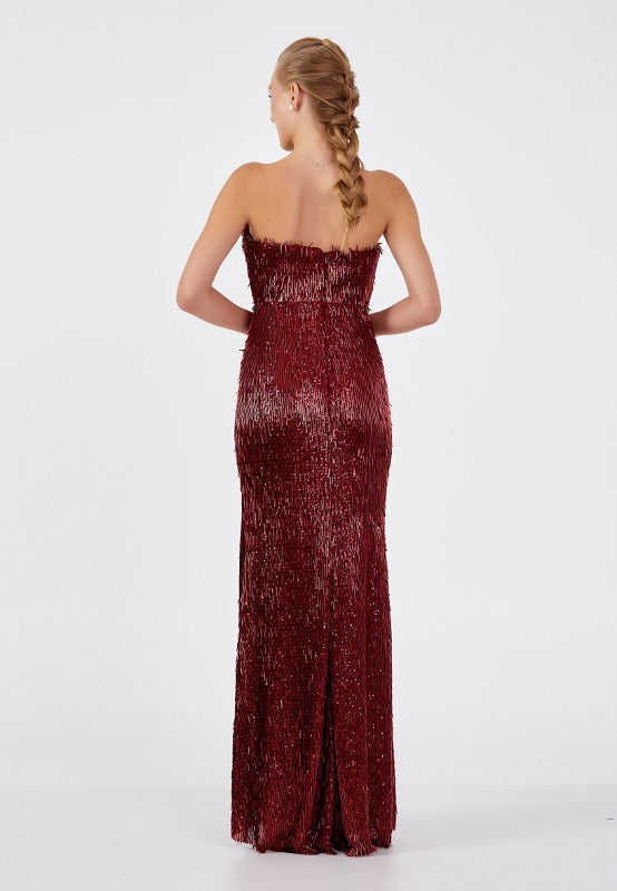 Strapless Burgundy Mermaid